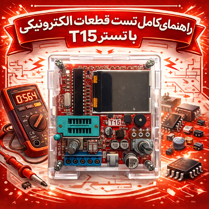 راهنمای کامل تست قطعات الکترونیکی با T15