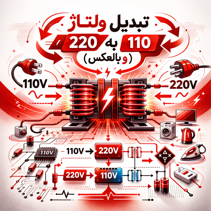 تبدیل ولتاژ ۱۱۰ ولت به ۲۲۰ ولت